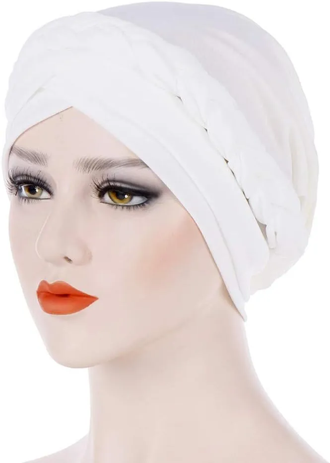 Turban for Women's Hair Pre-Tied Bonnet Beanie Cap Stretchy Elastic Headband Wedding Stylish Headwrap