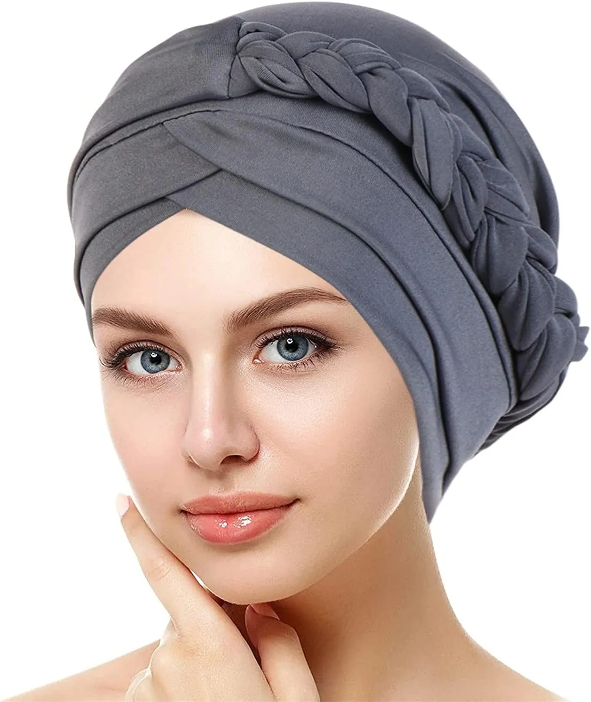 Turban Hat Cap for Women Cancer Chemo Beanies Cap Stretchy Elastic Headscarf Vintage Soft Hair Loss Caps