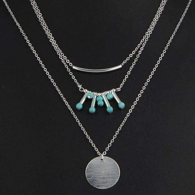 Turquoise Multilayer Necklace |CozyCouture®