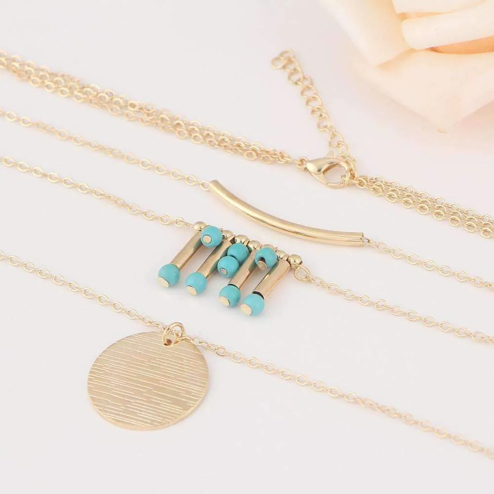 Turquoise Multilayer Necklace |CozyCouture®