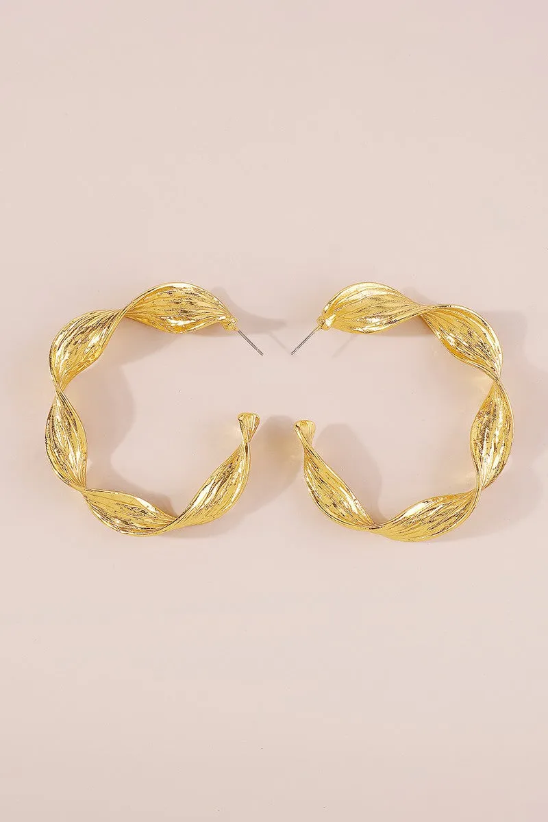 Twisted Gold Earring