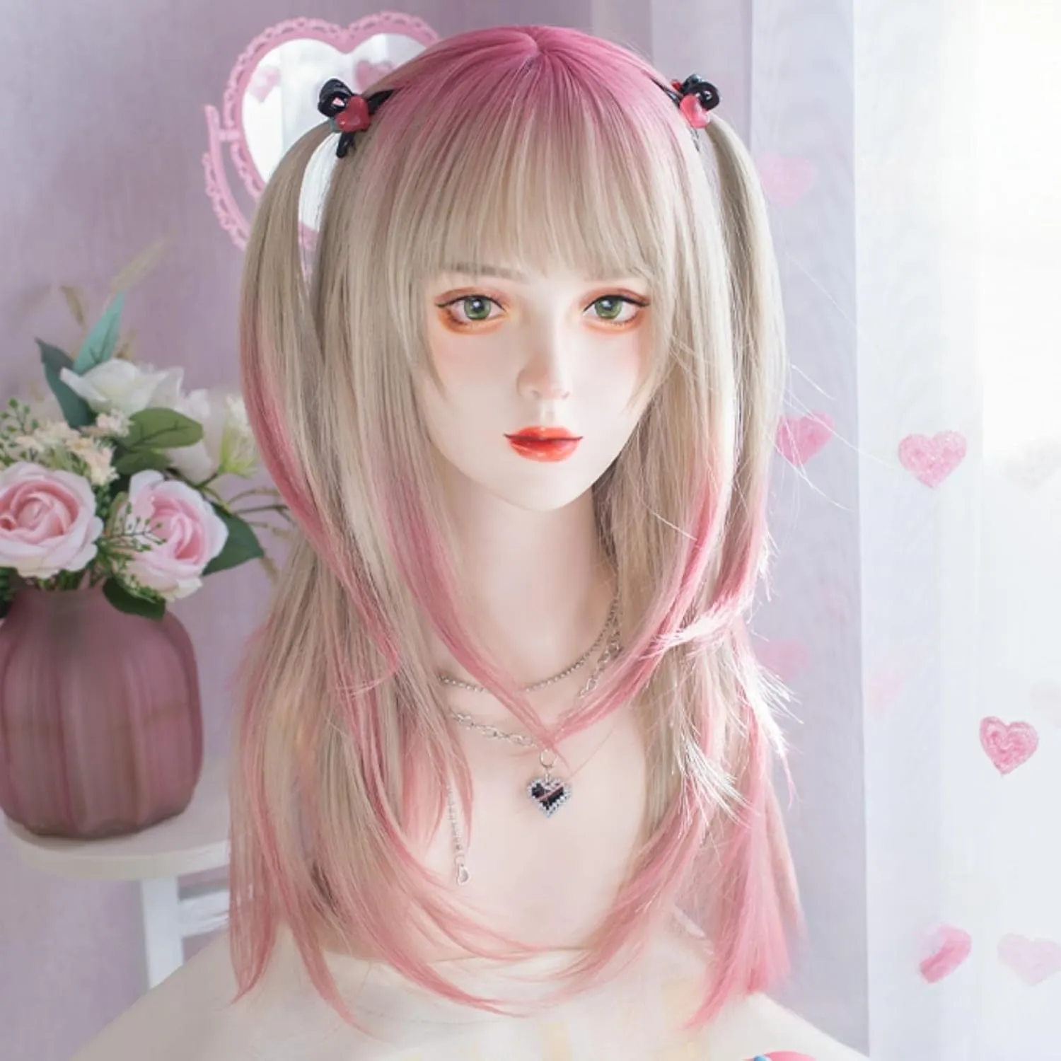 Two Tone Pink Cosplay Wig