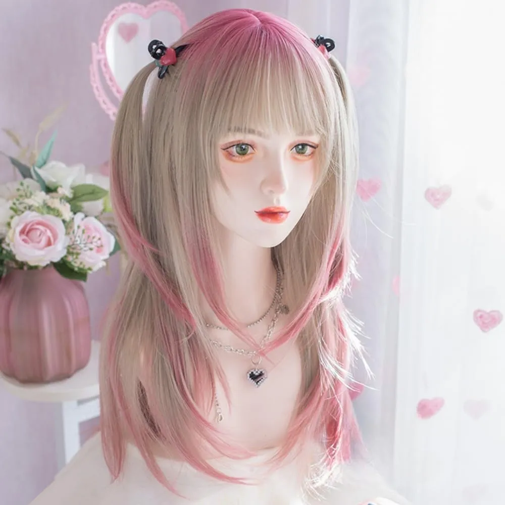 Two Tone Pink Cosplay Wig