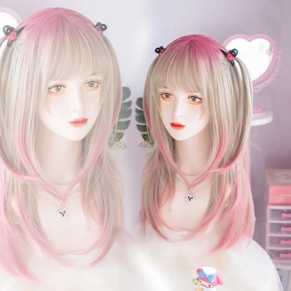 Two Tone Pink Cosplay Wig