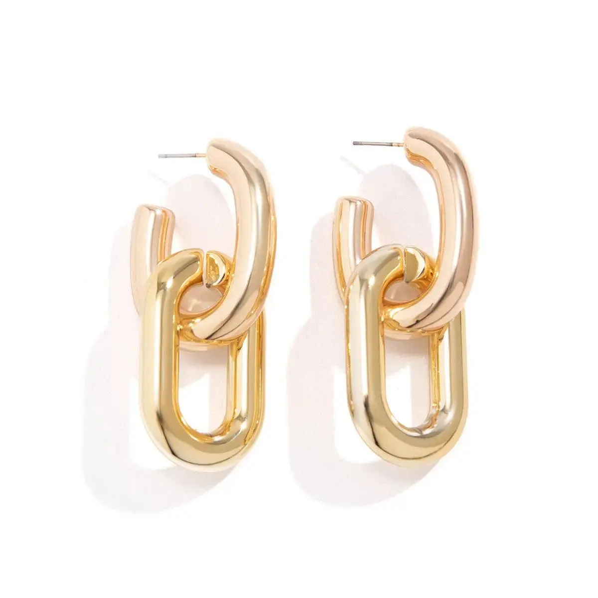 U-Shaped Metallic Chain Earrings
