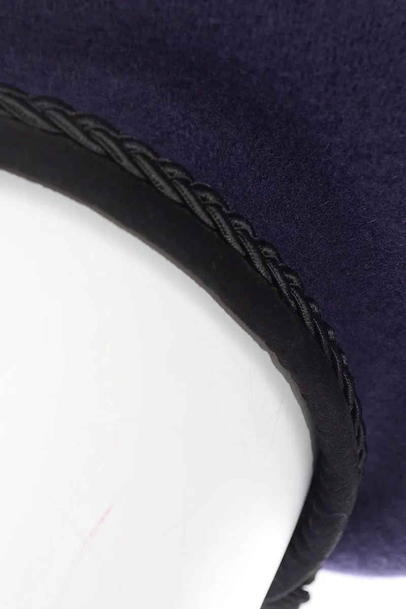 Ultrabasque Vintage David Cohen Navy Blue & Black Basque Style Beret Hat