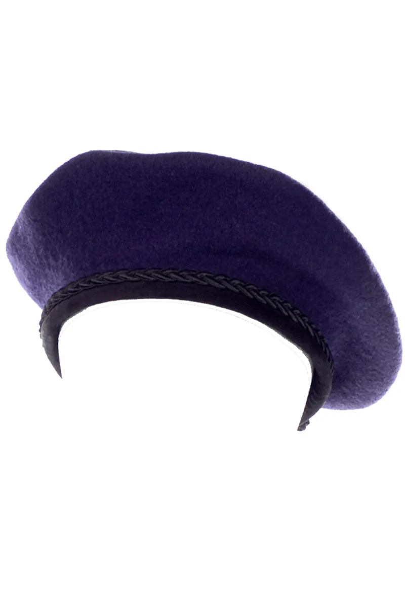 Ultrabasque Vintage David Cohen Navy Blue & Black Basque Style Beret Hat