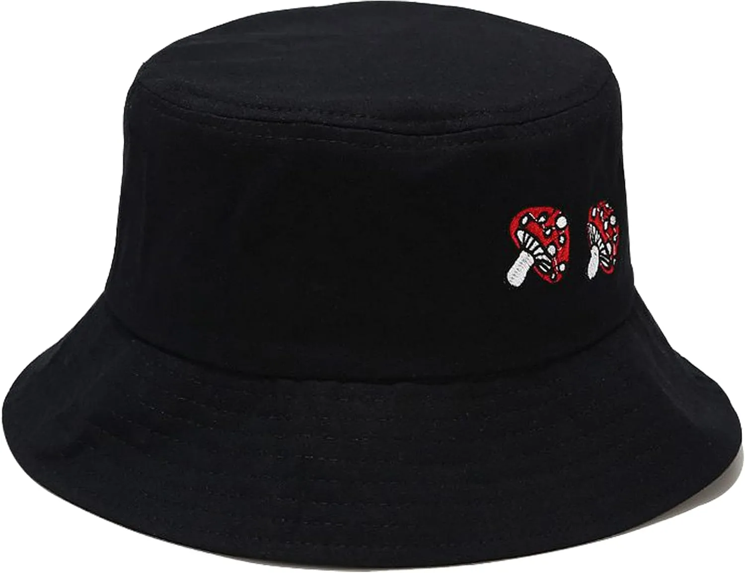 Umeepar Embroidered Mushroom Bucket Hat Packable Foldable Beach Sun Hat Outdoor Cap for Women Men