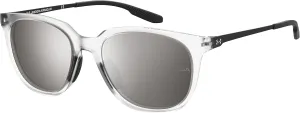 Under Armour Women's UA Circuit Oval Sunglasses, Crystal/Matte Black, 54mm, 18mm