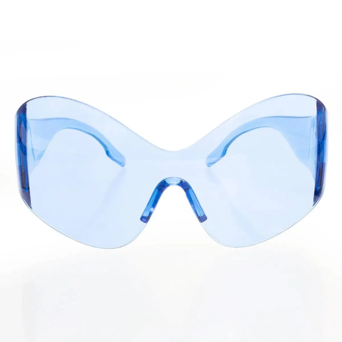 Unlock Style: Trendy Blue Mask Butterfly Sunglasses