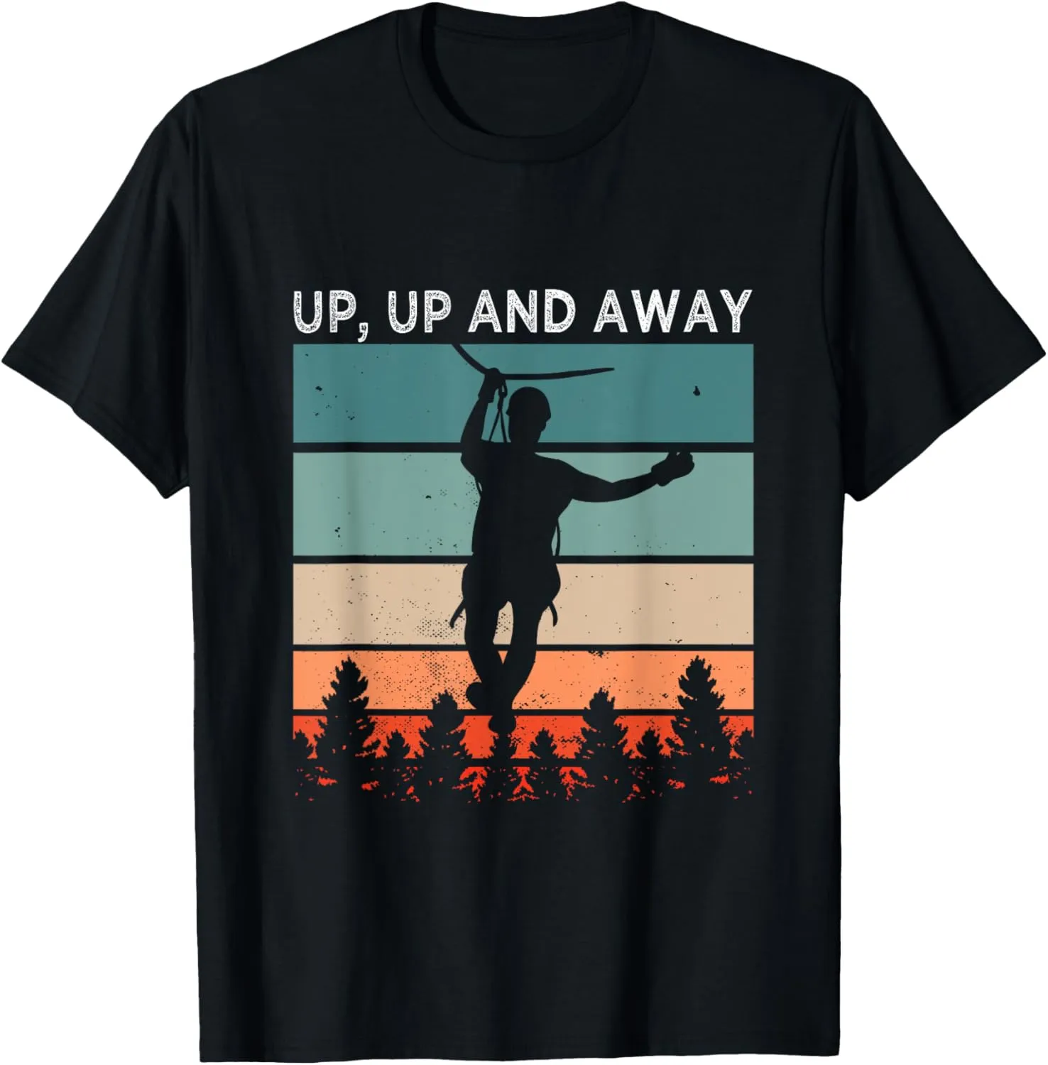 Up, Up And Away Ziplining Ornament Zip Line Zipliner T-Shirt