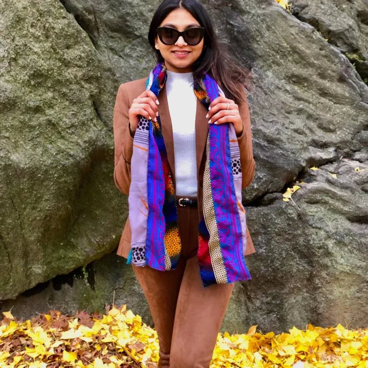 Upcycled Sari Silk Medley Scarf
