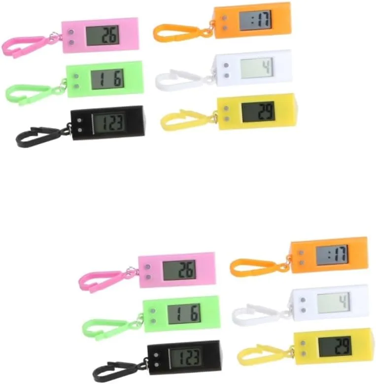 UPKOCH Student Pocket Watch Keychain Digital Watches for Random Color Portable Clock for Easy Reading During