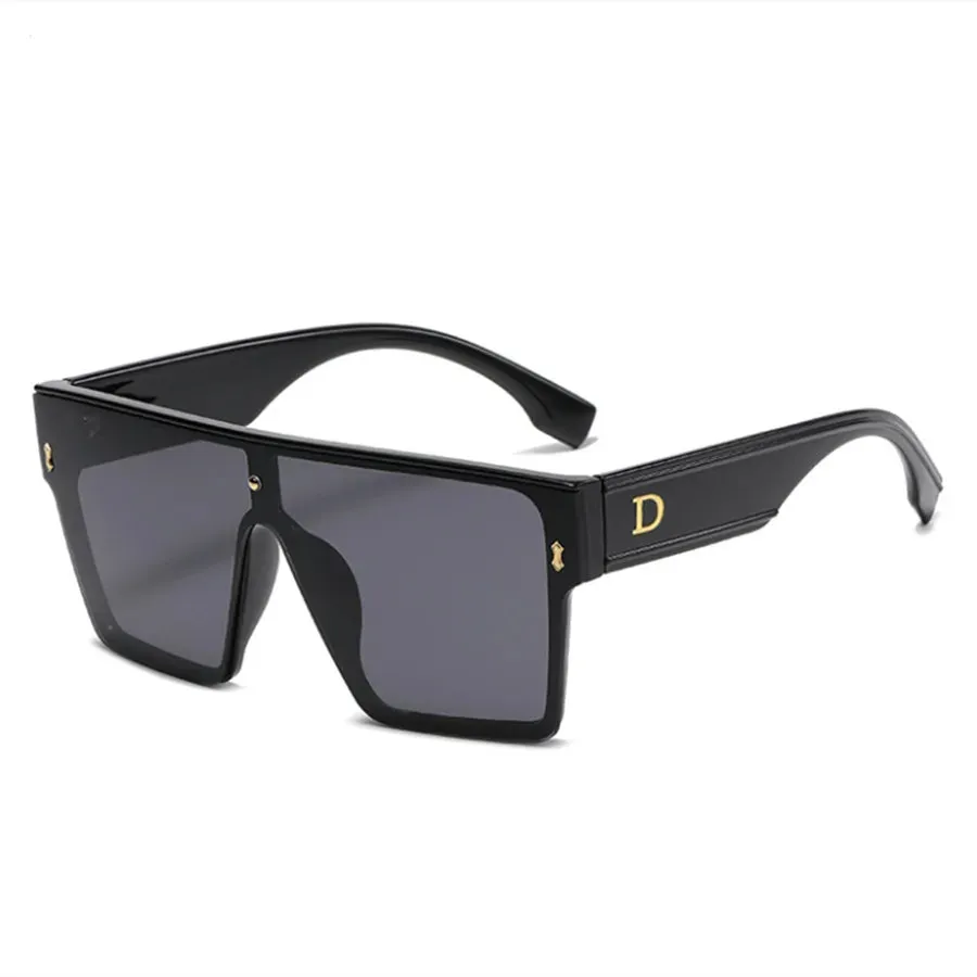VAIGE Oversized Square Sunglasses with UV400 Protection, Polycarbonate Frame, and Acrylic Lenses - 63mm Width, 56mm Height