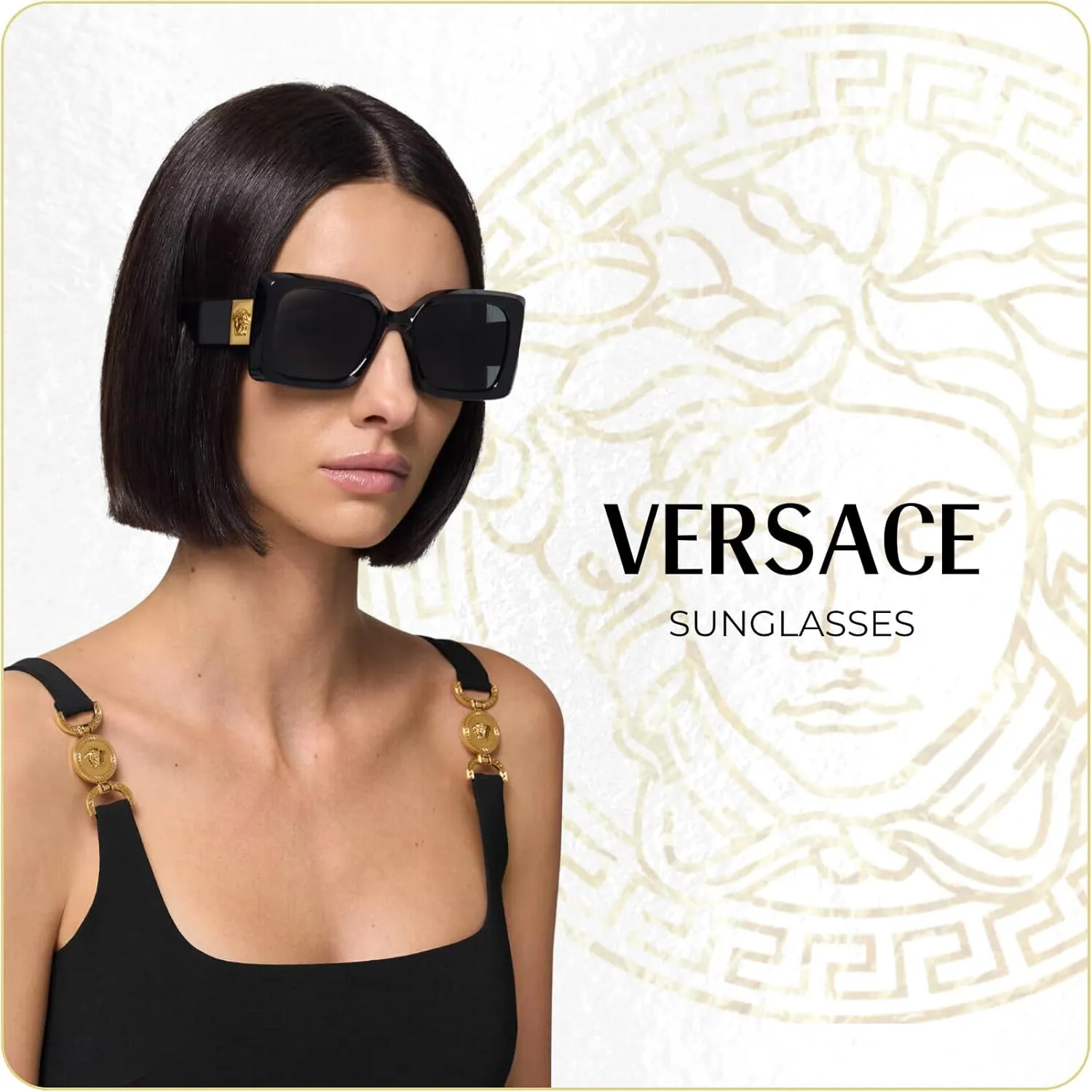 Versace VE2168 Round Sunglasses for Women   BUNDLE With Designer iWear Eyewear Kit