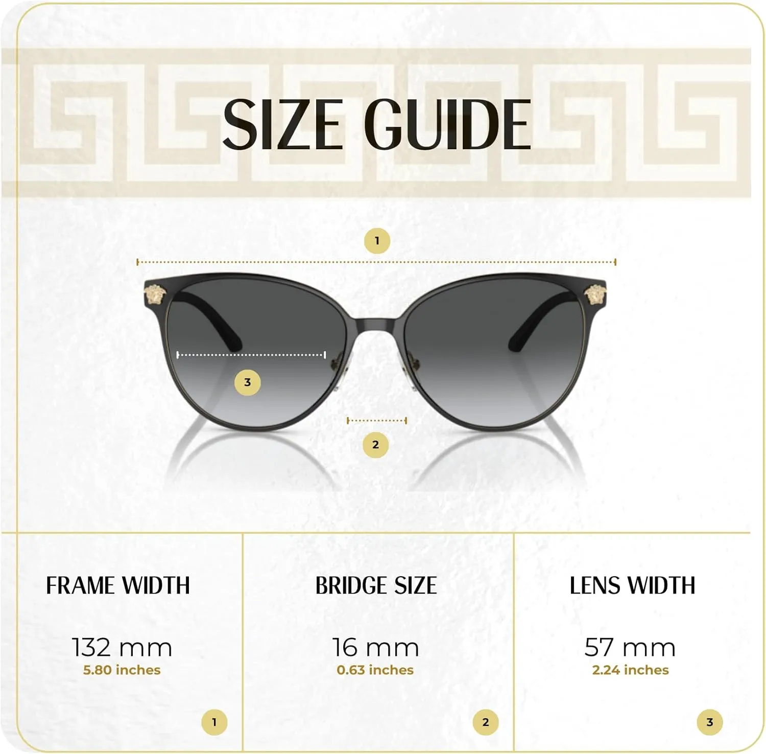 Versace VE2168 Round Sunglasses for Women   BUNDLE With Designer iWear Eyewear Kit
