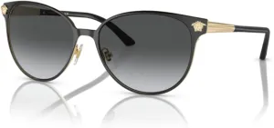 Versace VE2168 Round Sunglasses for Women   BUNDLE With Designer iWear Eyewear Kit