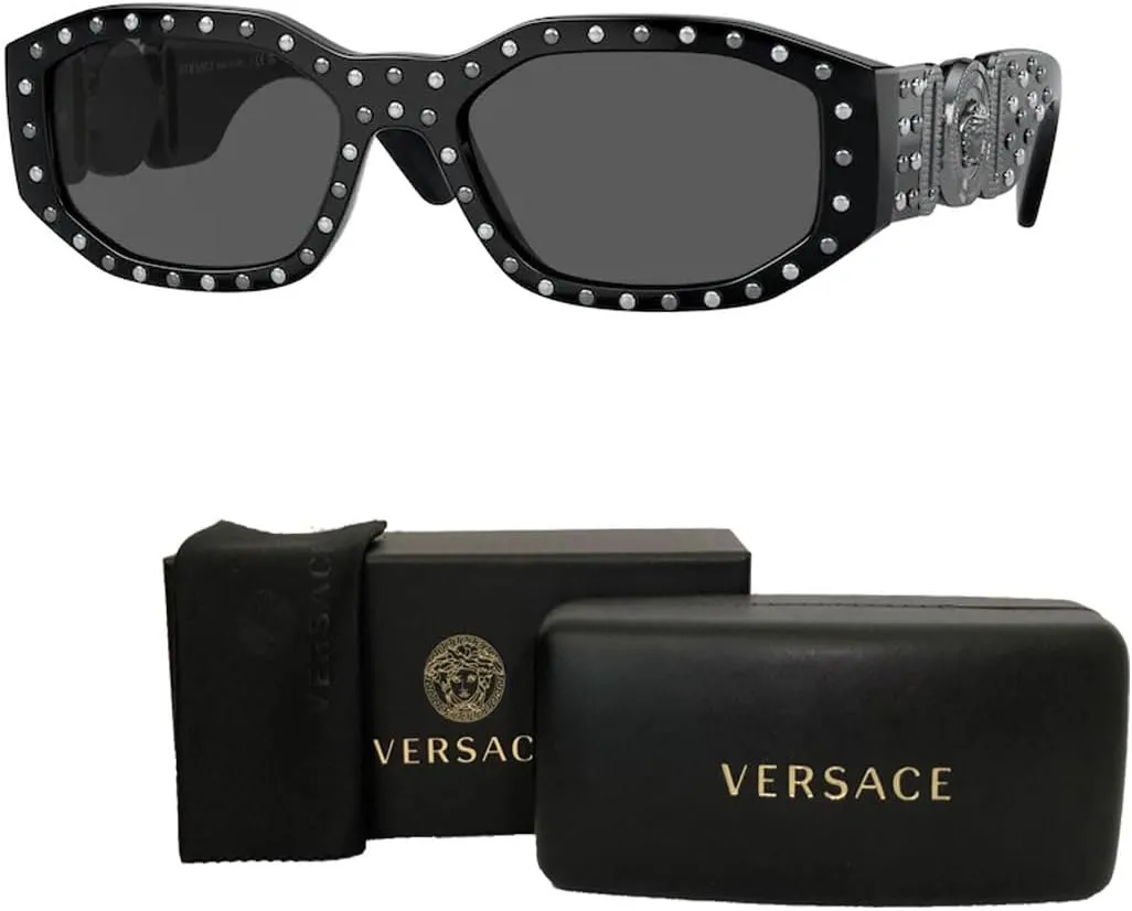 Versace VE4361 Rectangular Sunglasses For Men For Women   BUNDLE with Designer iWear Eyewear Kit
