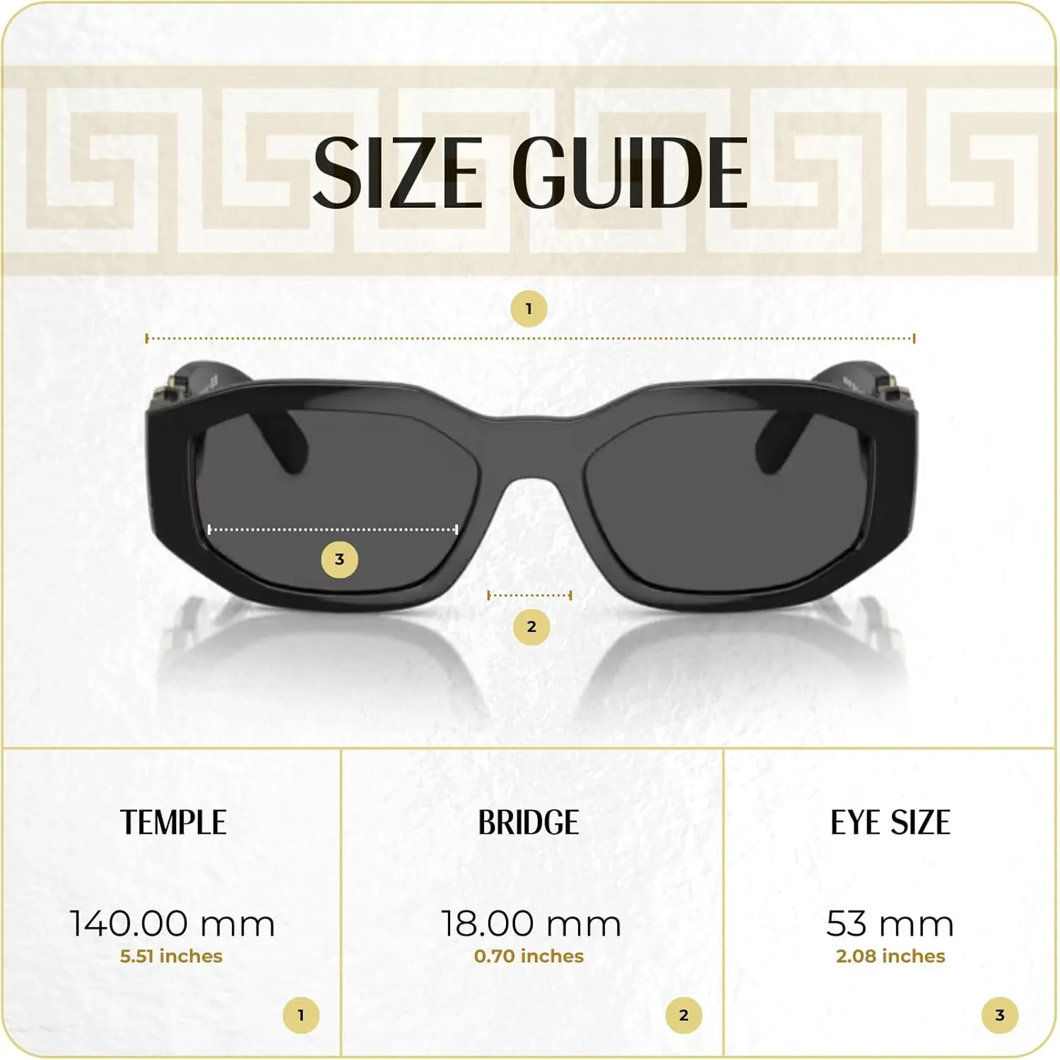 Versace VE4361 Rectangular Sunglasses For Men For Women   BUNDLE with Designer iWear Eyewear Kit