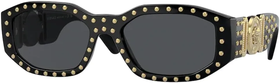 Versace VE4361 Rectangular Sunglasses For Men For Women   BUNDLE with Designer iWear Eyewear Kit