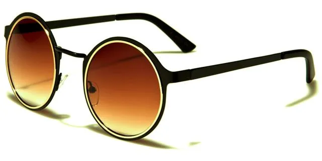 VG Designer Steampunk Mirror Round Sunglasses Unisex