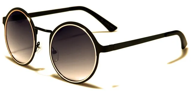 VG Designer Steampunk Mirror Round Sunglasses Unisex