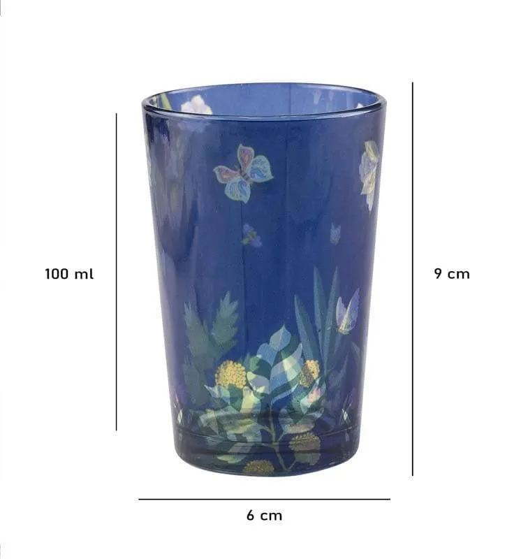 Vibrant Bliss Blue Chai Glass - Set of Four - Set Of Four