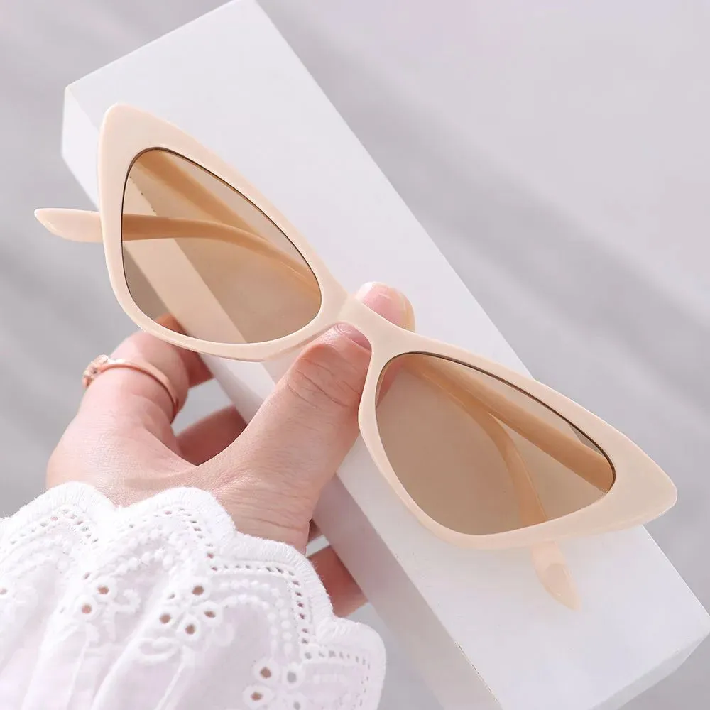 Vintage Cat Eye Sunglasses for Women Small Frame Retro Sunglasses UV400 Protection Eyewear Streetwear Accessories