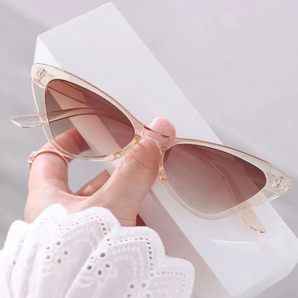 Vintage Cat Eye Sunglasses for Women Small Frame Retro Sunglasses UV400 Protection Eyewear Streetwear Accessories