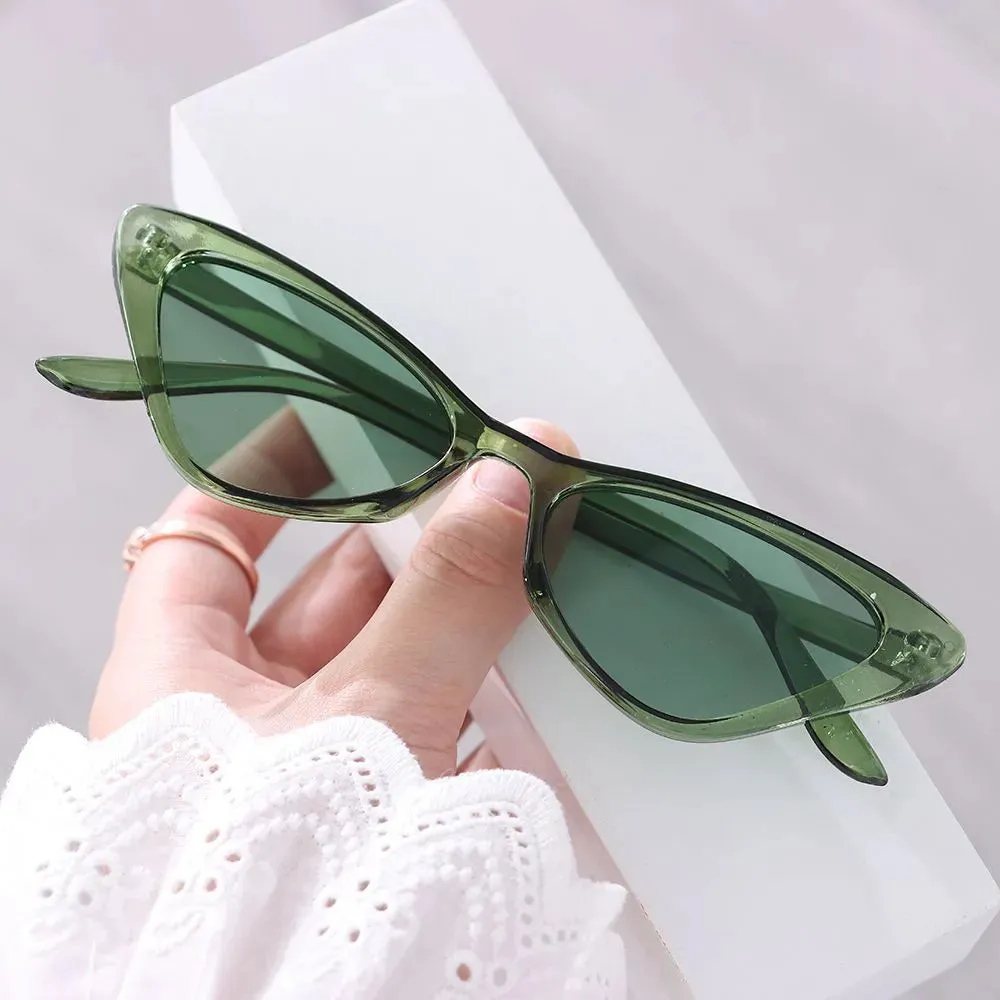Vintage Cat Eye Sunglasses for Women Small Frame Retro Sunglasses UV400 Protection Eyewear Streetwear Accessories