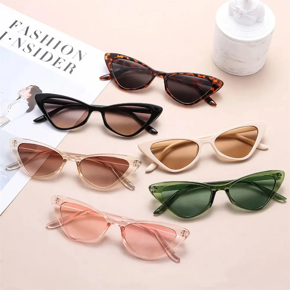 Vintage Cat Eye Sunglasses for Women Small Frame Retro Sunglasses UV400 Protection Eyewear Streetwear Accessories