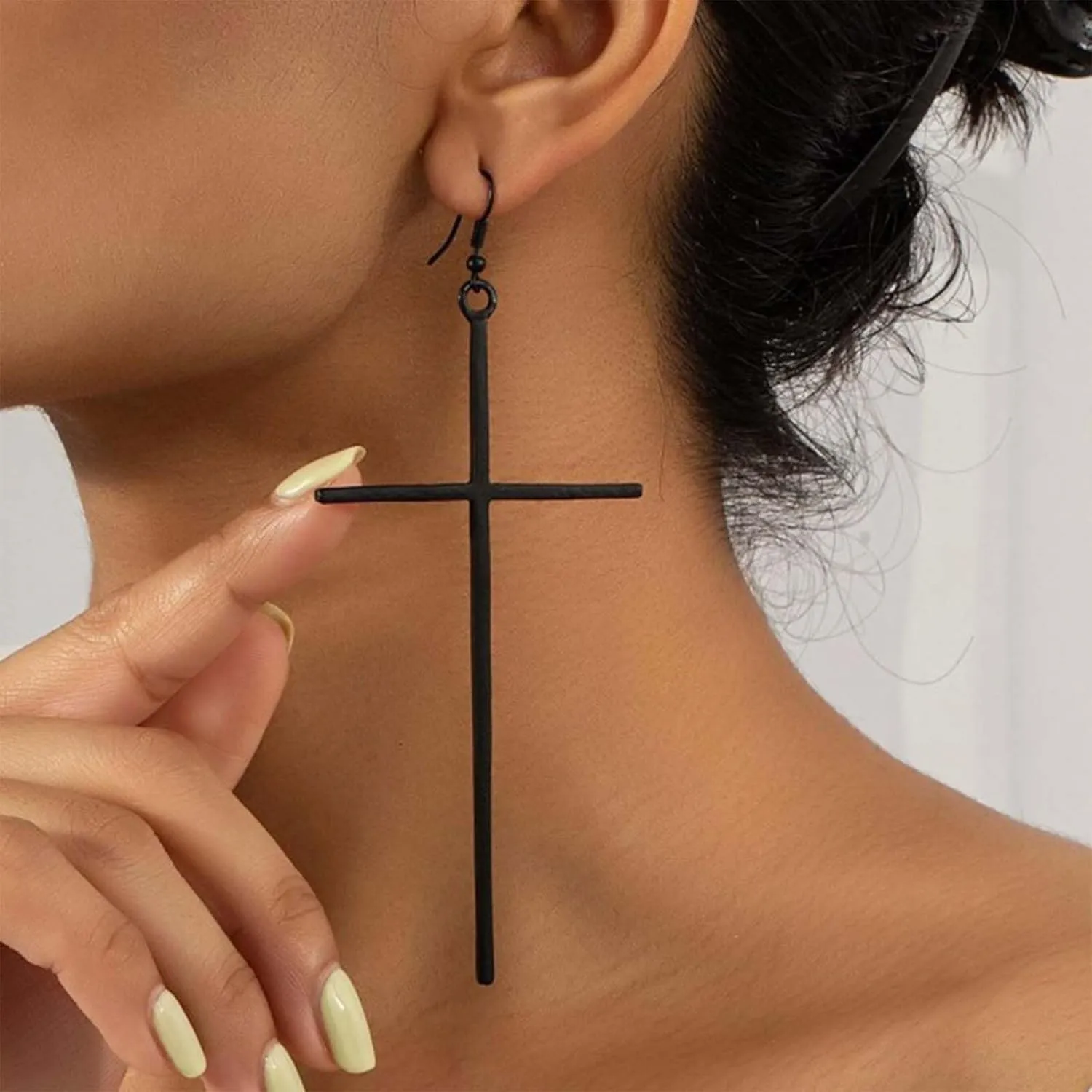 Vintage Cross Dangle Earrings Large Cross Drop Earrings Cross Hook Dangle Earrings Retro Cross Stud Earrings Jewelry for Women