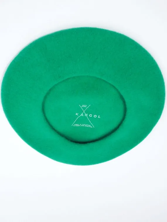 Vintage Kelly Green Wool Kangol Beret