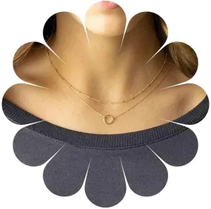 Vintage Layered Circle Pendant Necklace Hollow Circle Choker Necklace Circle Chain Choker Necklace Layering Circle Hoop Necklace Gold Hoop Circle Necklace for Women