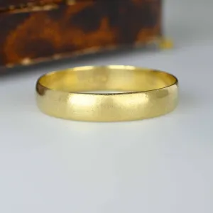 Vintage Mens Gold Wedding Band Ring, Unisex