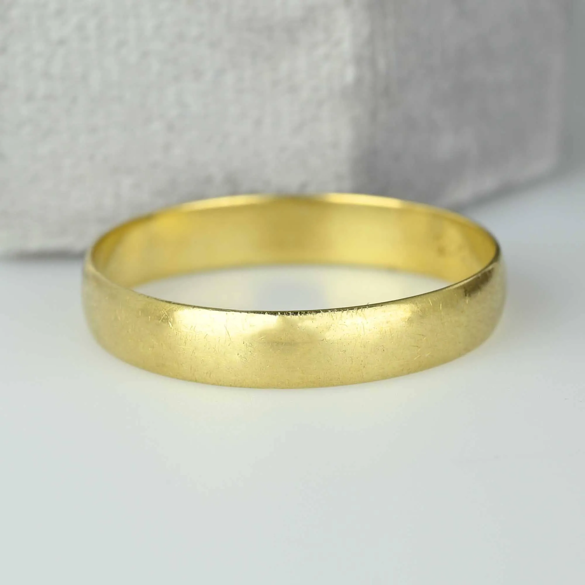 Vintage Mens Gold Wedding Band Ring, Unisex