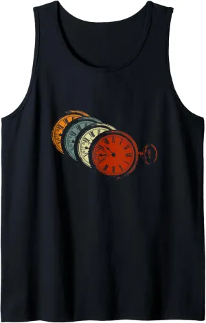 Vintage Pocket Watch Retro Clock 70s Lovers Tank Top