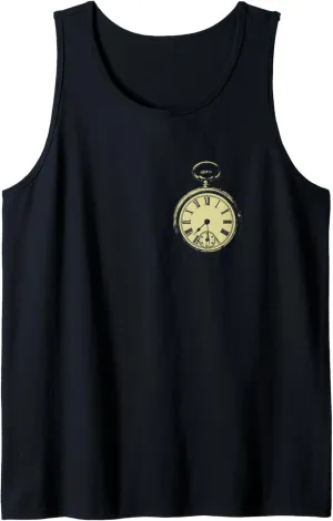 Vintage Pocket Watch Retro Clock 70s Lovers Tank Top