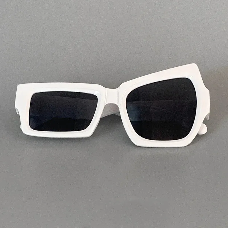 Vintage square distorted eyebrow raising sunglasses  Eyewear UV400
