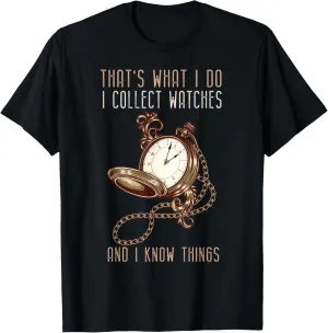 Vintage Watch Collector Hobby Funny Quote I Collect Watches T-Shirt