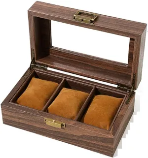Vintage Wood Grain PU Leather Watch Box Wooden Jewelry Gift Box Watch Storage Box Watch Box