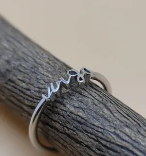 Virgo | Zodiac Cursive Ring | Brass & Sterling Silver
