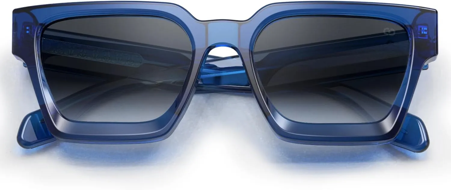 VISOONE Fashion 100% UV400 Protection Rectangle TR90 Y2K Sunglasses Accessories for Women Men RIVER