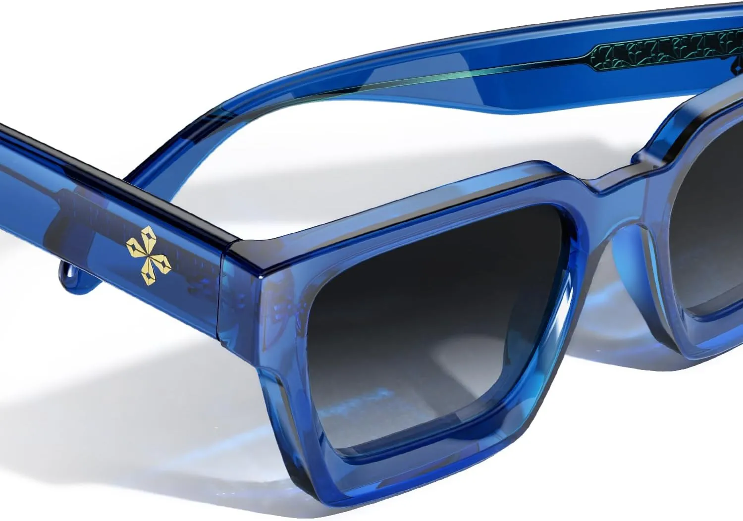 VISOONE Fashion 100% UV400 Protection Rectangle TR90 Y2K Sunglasses Accessories for Women Men RIVER