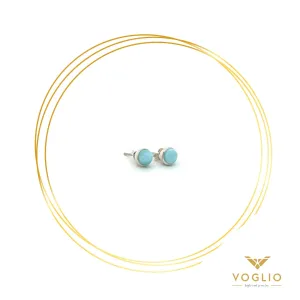 VOGLIO: Chrysoprase Sterling Silver Stud Earrings