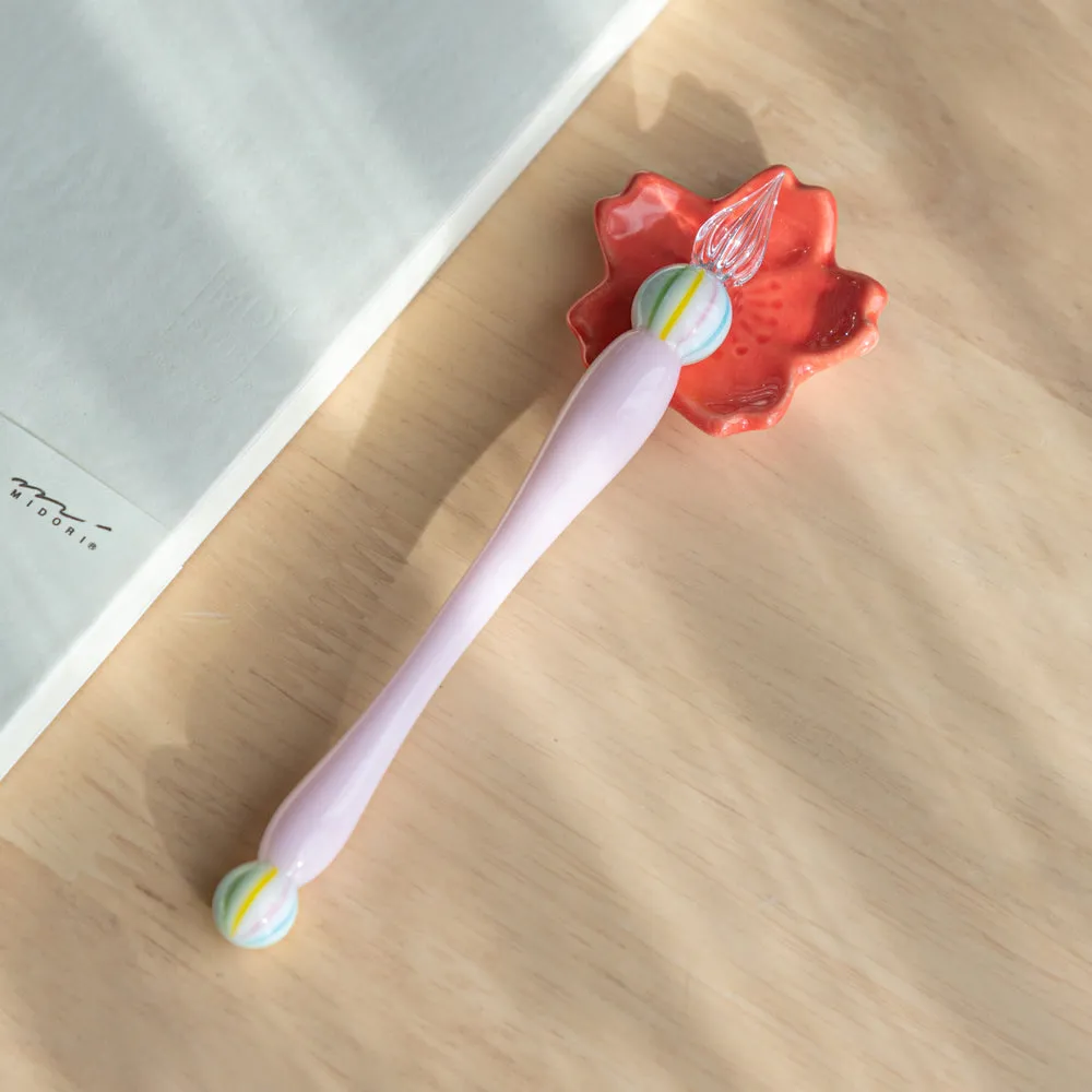 Wagashi Sakura Mochi Glass Dip Pen
