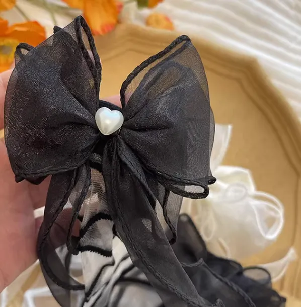 WAGUIR~Daily Lolita Gauze Bows Socks Multicolor
