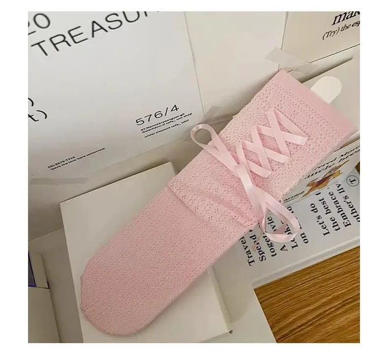 WAGUIR~Daily Lolita Socks Lace Mid-tube Ballet Socks for Spring and Summer