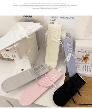WAGUIR~Daily Lolita Socks Lace Mid-tube Ballet Socks for Spring and Summer