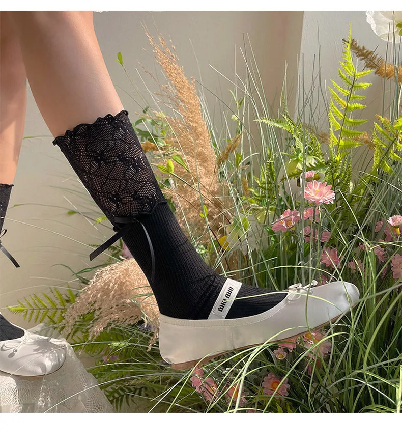 WAGUIR~Sweet Lolita Accessory Patchwork Lace Pile Socks